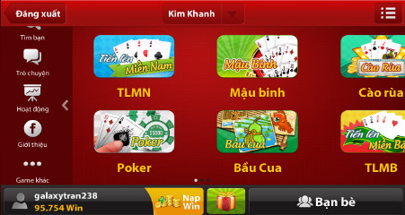 nhung game bai trong iwin online