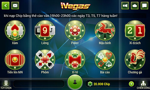 nhung game danh bai trong ivegas